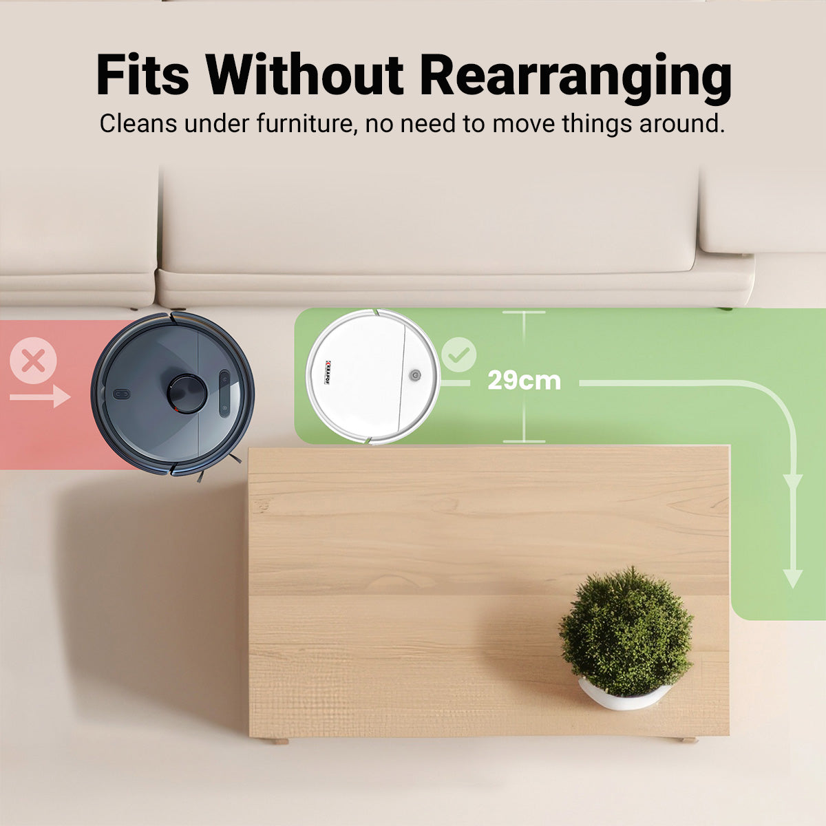 KRAPOF® Power Robotic Vacuum Cleaner