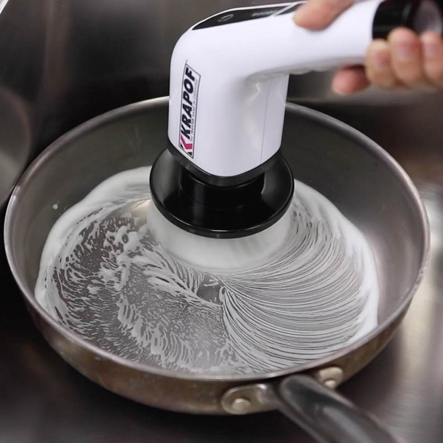KRAPOF® Electric Cordless Tough Scrubber Excel with 7 Heads
