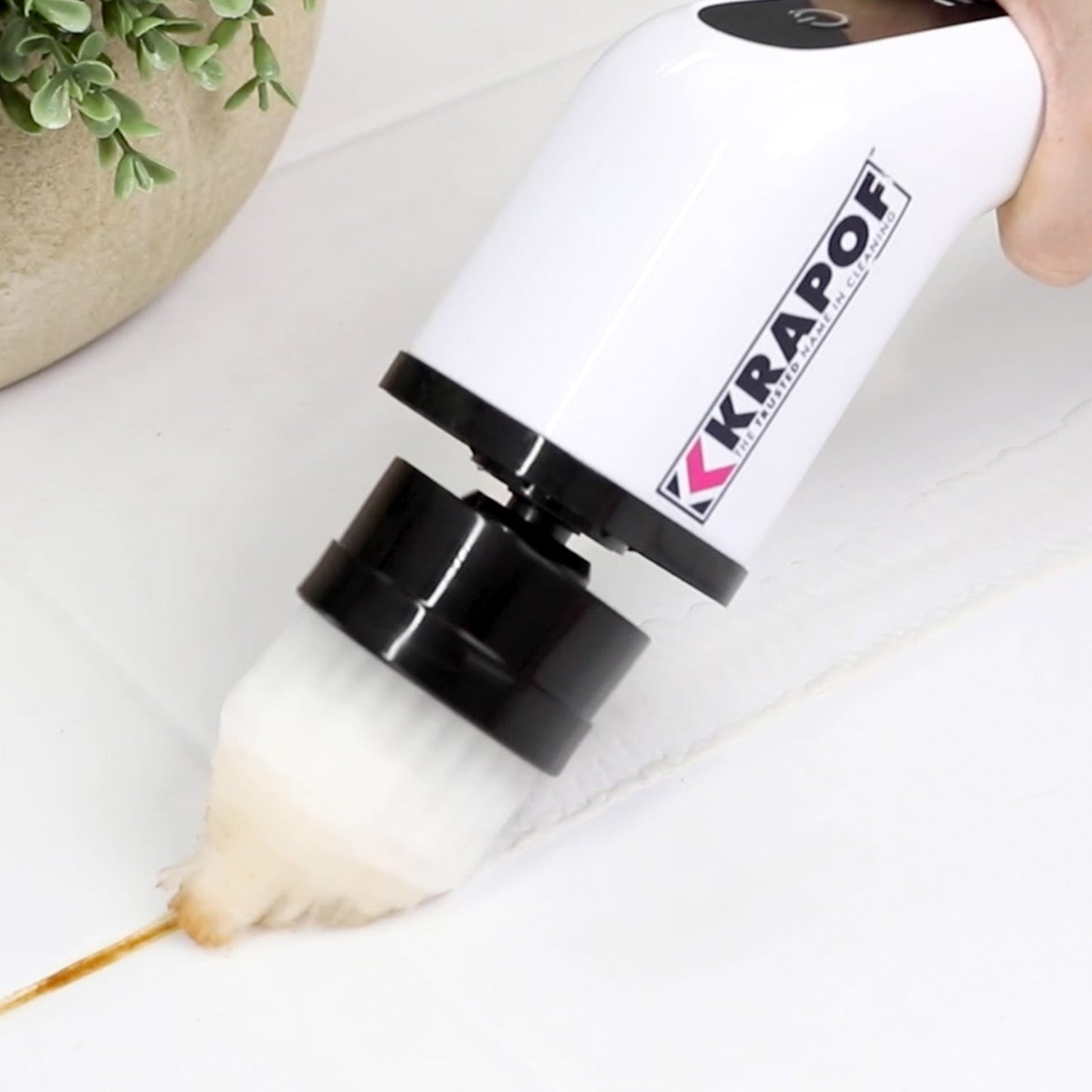 KRAPOF® Electric Cordless Tough Scrubber Excel with 7 Heads