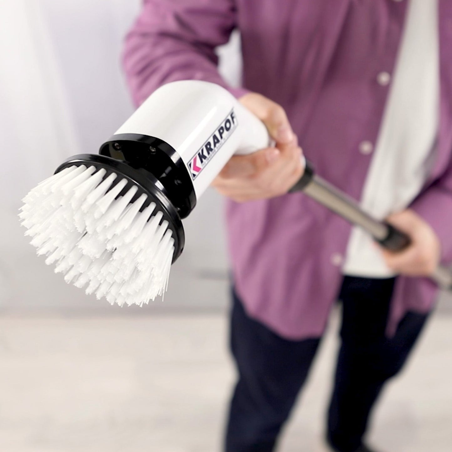KRAPOF® Electric Cordless Tough Scrubber Excel with 7 Heads