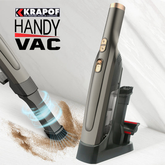 KRAPOF® Portable Mini Handy Cordless Car Vacuum Cleaner