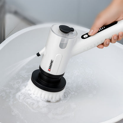 KRAPOF® Electric Cordless Tough Scrub Excel Pro with 7 Replaceable Cleaning Heads