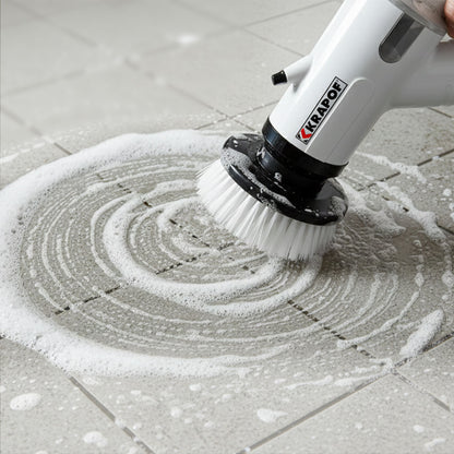 KRAPOF® Electric Cordless Tough Scrub Excel Pro with 7 Replaceable Cleaning Heads