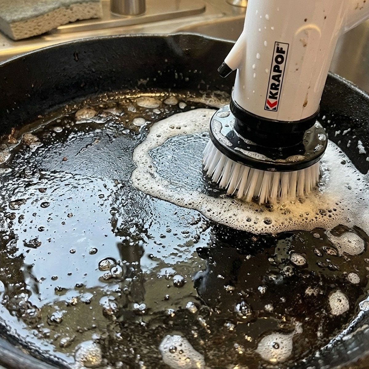 KRAPOF® Electric Cordless Tough Scrub Excel Pro with 7 Replaceable Cleaning Heads